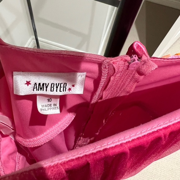 Tie Dye Dress with Glitter Overlay and Bubble Hem - Picture 4 of 4